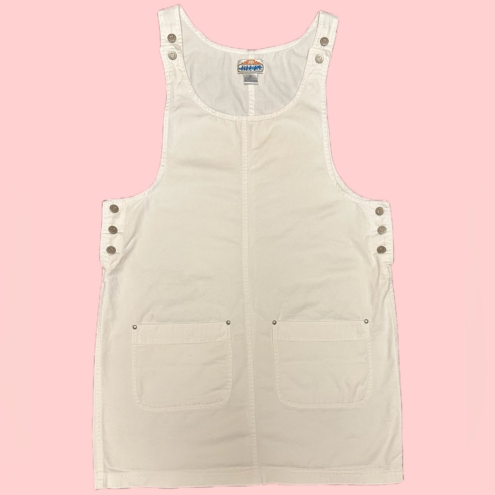 Vintage Y2K FD blues jumper overalls in white size large